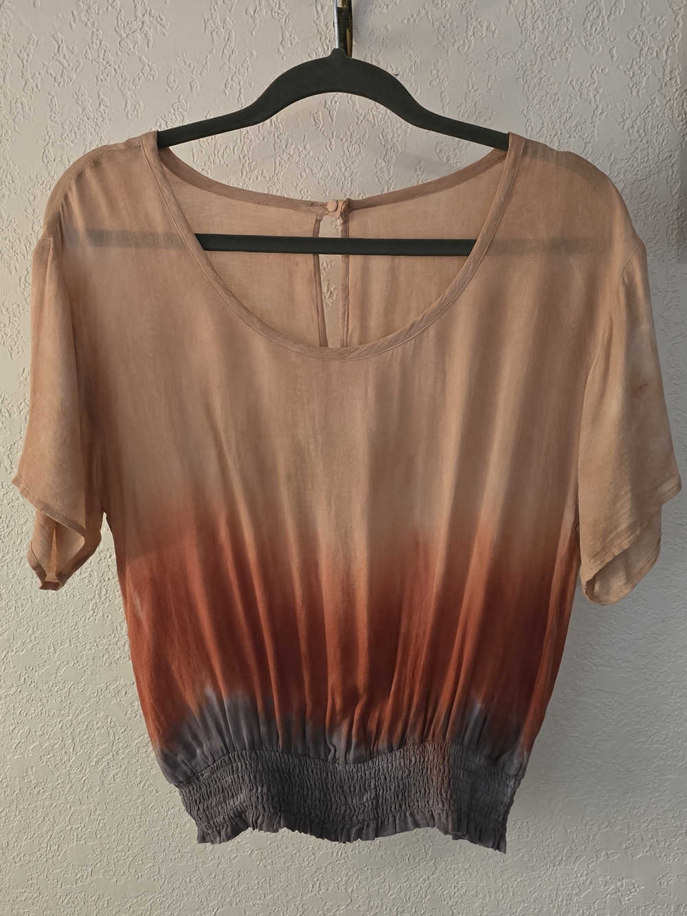 Chaser Heirloom Gauze Smocked Waist Ombré Top - Picture 1 of 2